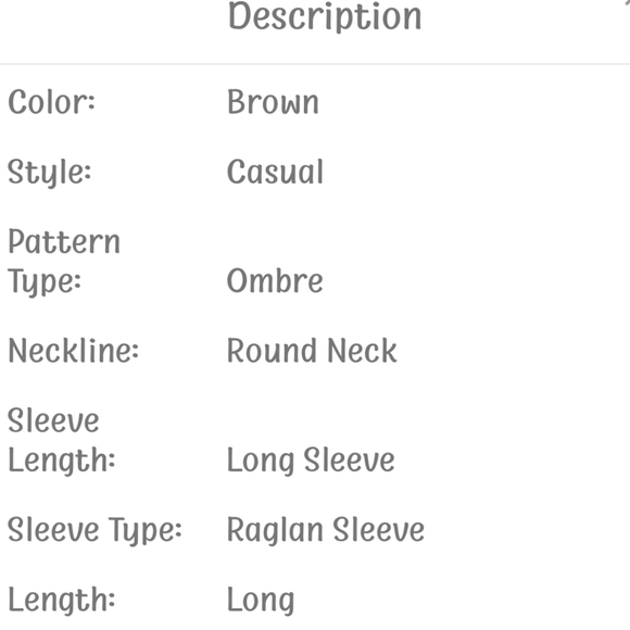 Shein Two Tone Raglan Long Sleeve Tee 4X - Picture 11 of 12